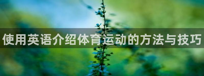 伟德国际体育论坛：使用英语介绍体育运动的方法与技巧