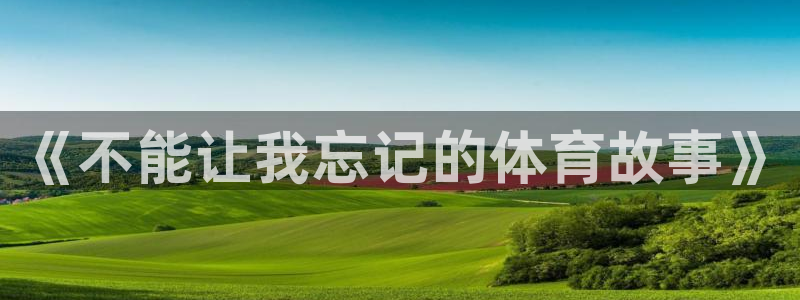 伟德国际3：《不能让我忘记的体育故事》